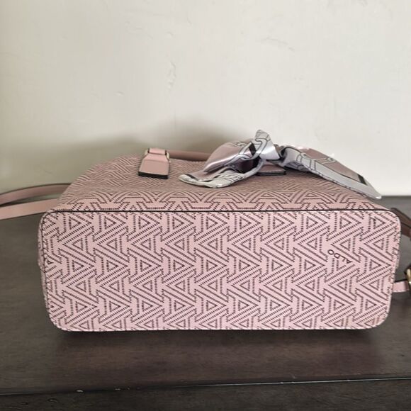 Aldo Pink Vegan Leather Elegant Satchel Handbag Crossbody Purse with Scarf NWOT - Picture 10 of 16